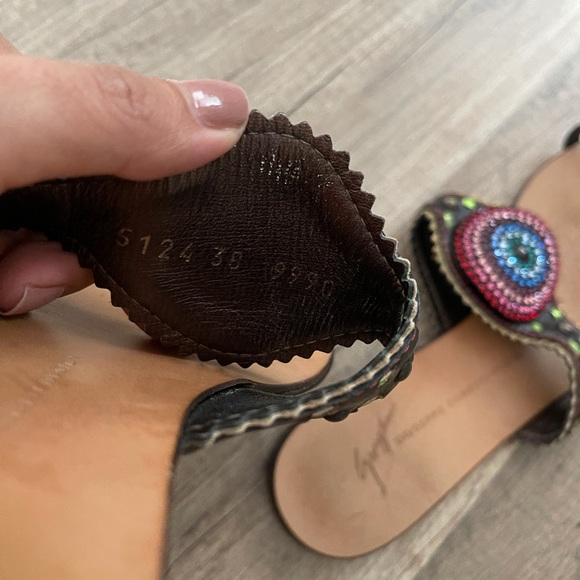 Giuseppe Zanotti Multicolor Rhinestone Sandals 38 - Picture 7 of 8